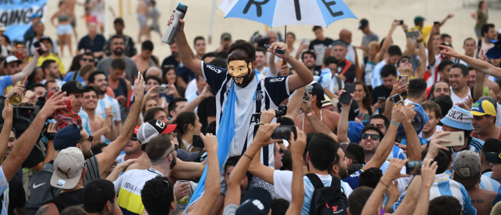 Fotos y videos: emocionante banderazo argentino en Río de Janeiro