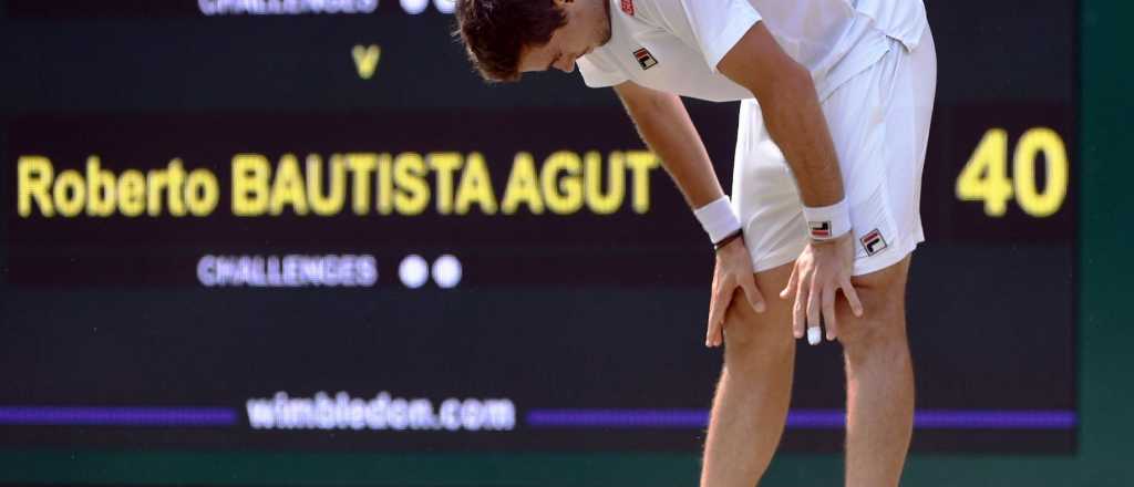 Fin de la ilusión: Guido Pella cayó ante Bautista Agut en Wimbledon