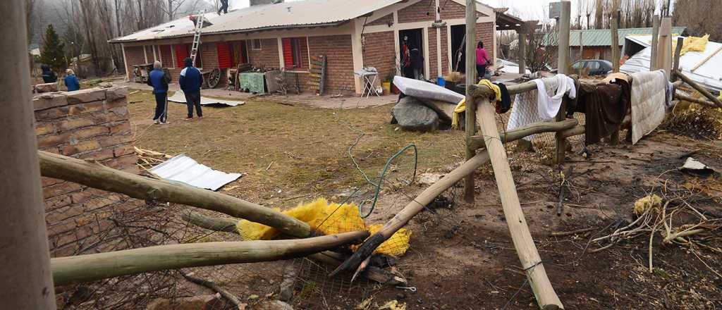 El fuerte viento causó estragos en el Valle de Uco