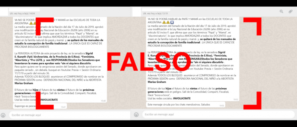 Es falso que ya no se podr&aacute; "hablar m&aacute;s de pap&aacute; y mam&aacute; en las escuelas"