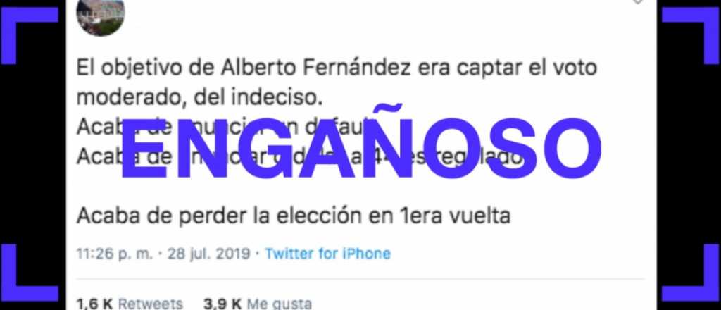 Es falso que Alberto Fern&aacute;ndez anunci&oacute; un default