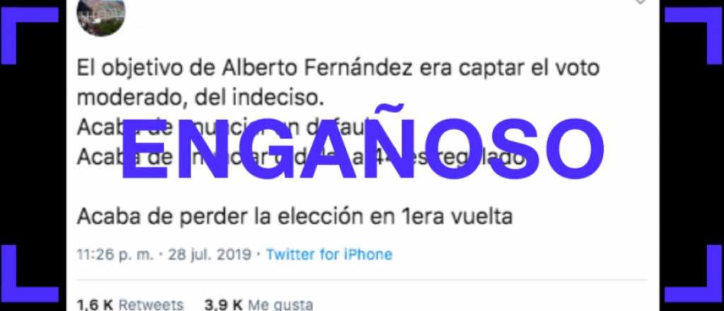 Es falso que Alberto Fernández anunció un default