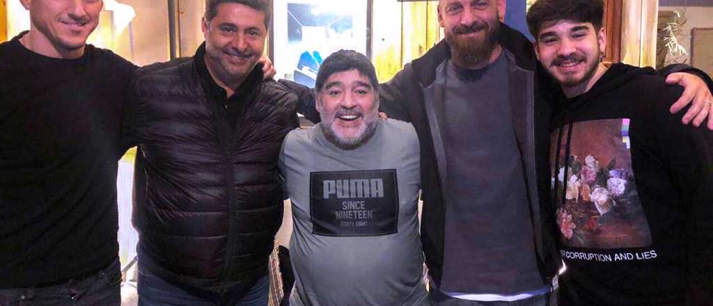 De Rossi cumplió su sueño y visitó a Maradona 