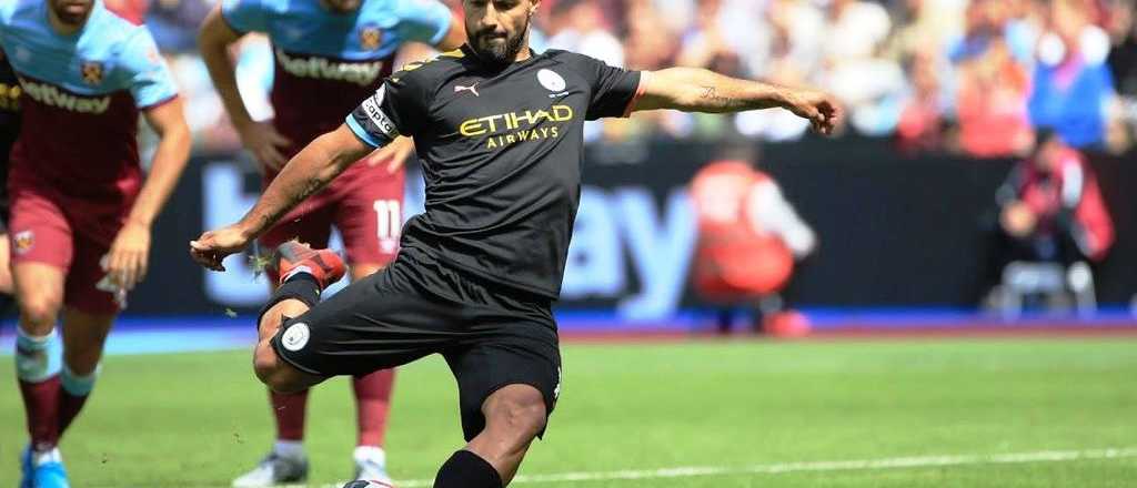 Agüero marcó y Manchester City arrancó la Premier League con una goleada