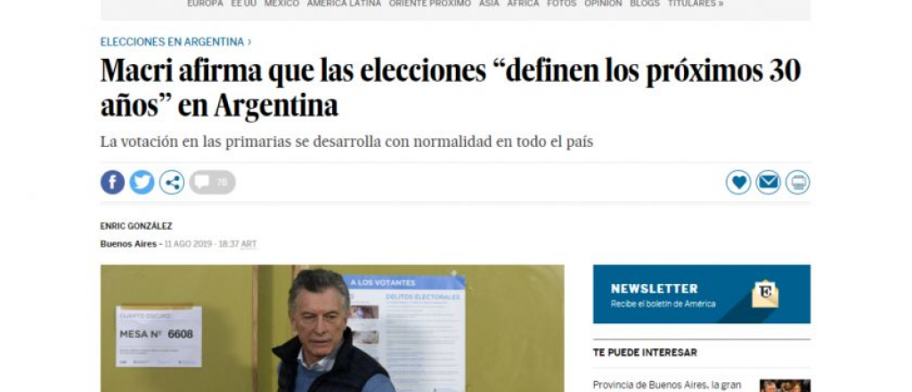 Los medios del mundo se hicieron eco del resultado de las PASO