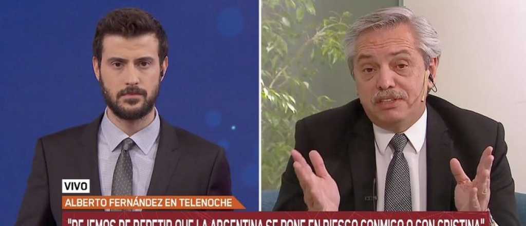 "Déjeme hablar": otra vez se calentó Alberto Fernández con un periodista