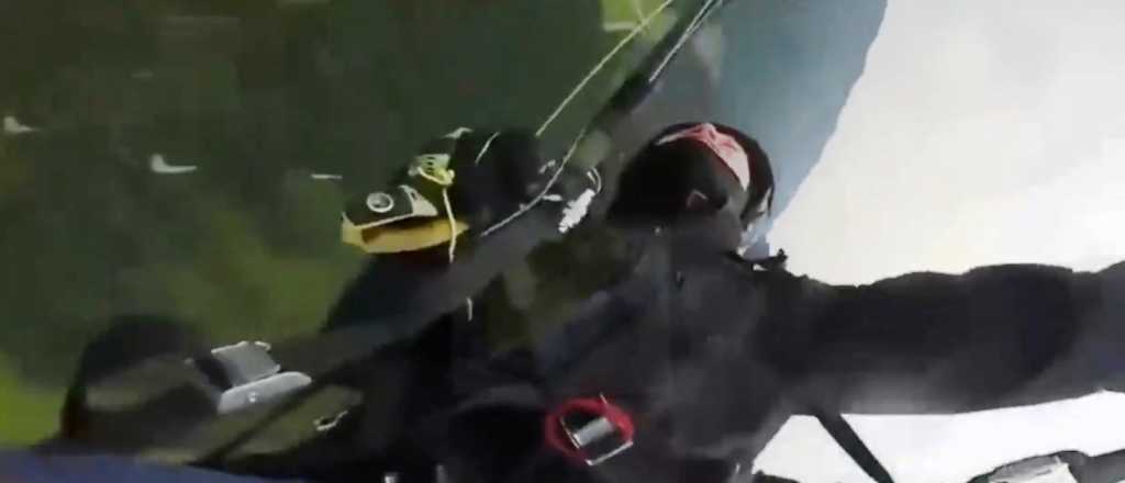 Un hombre filmó su muerte al enredarse en las cuerdas del paracaídas 
