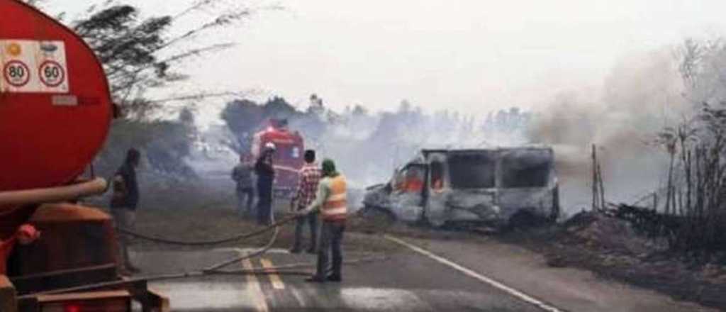 Seis muertos en un accidente causado por humo de incendios en Brasil