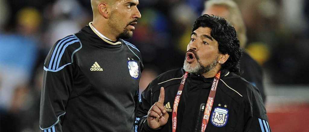 Un audio de Verón pegándole a Maradona se filtró en las redes