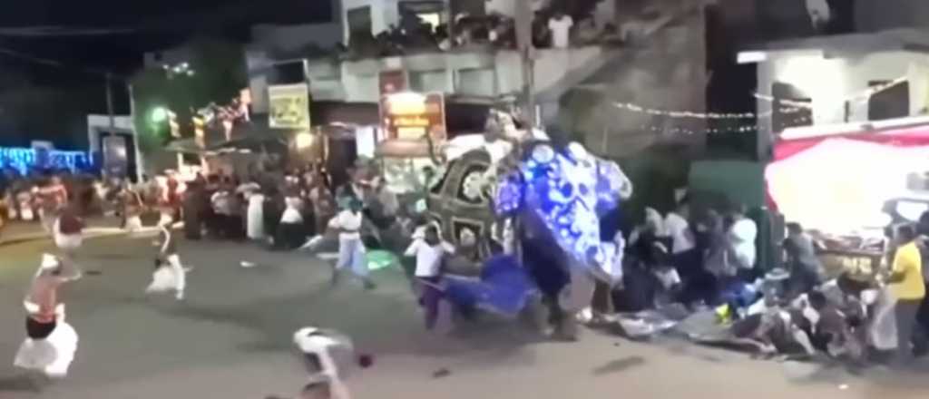 Video: elefante descontrolado embistió e hirió a 18 personas 