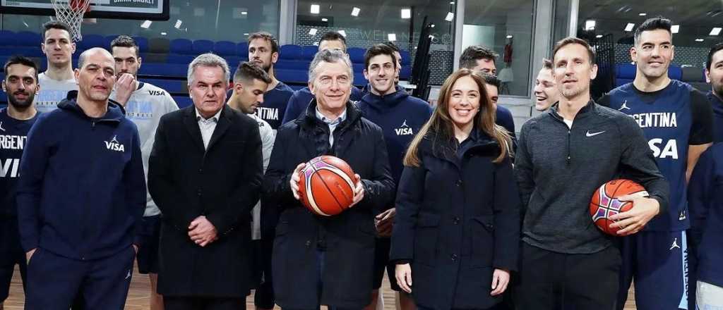 El saludo de Macri a la Selección Argentina de básquet 