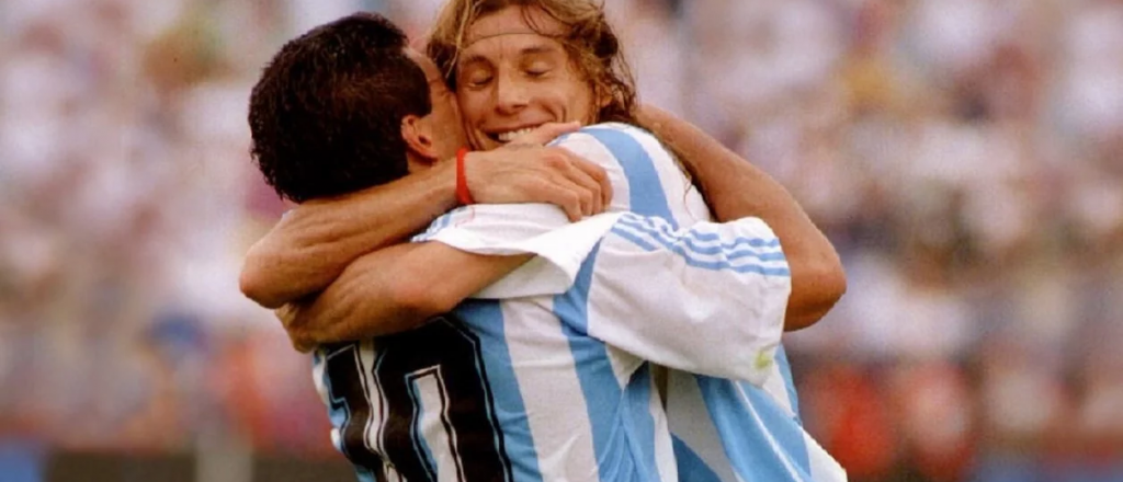 Caniggia no se quiso perder el debut de Maradona