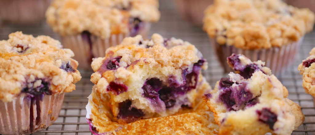 Para la media tarde, unas magdalenas de ar&aacute;ndanos 