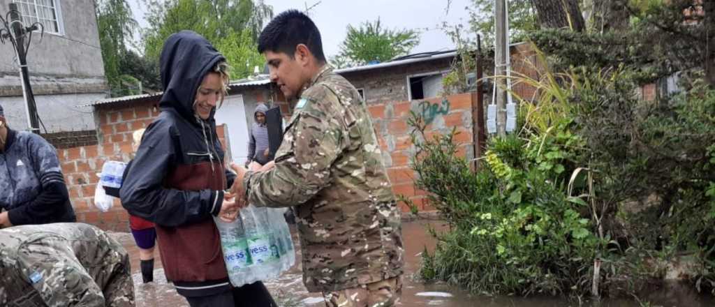 El Ejército asistió a damnificados por las inundaciones en La Matanza