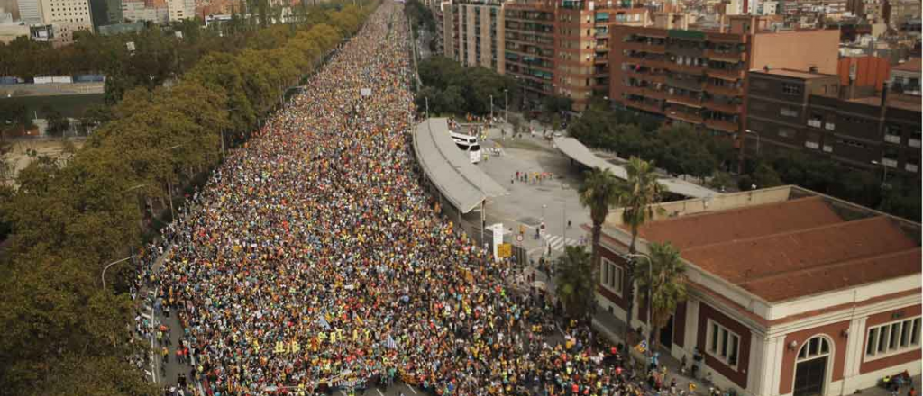 Masivas huelgas de independentistas en Cataluña