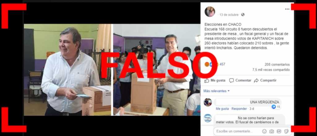 Cadena viral en WhatsApp: es falso el mensaje sobre fraude en las elecciones de Chaco
