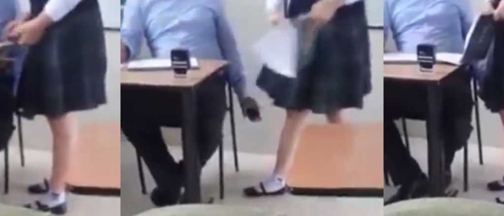 Video: un profesor filmaba a sus alumnas debajo de las faldas