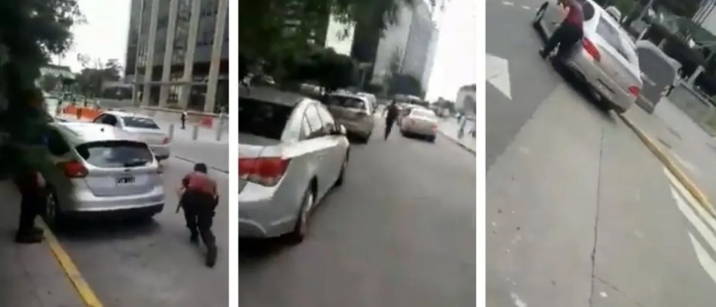 Video: un policía fue arrollado por un auto en un control de tránsito