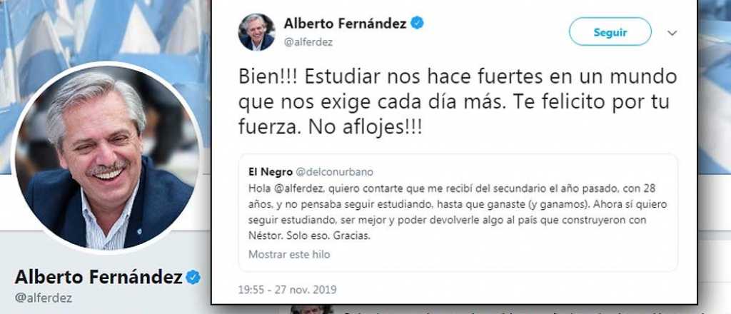 Alberto Fernández tuvo una madrugada a puro Twitter
