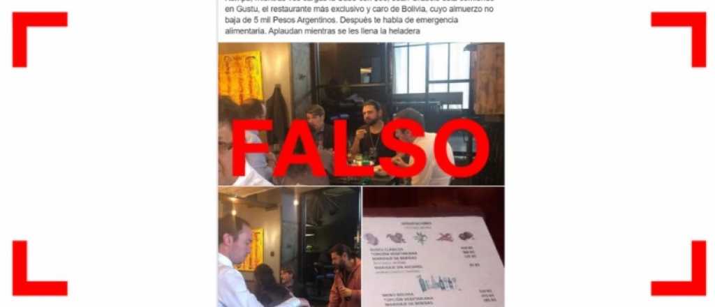 No, en esta foto no se ve a Grabois en uno de los restaurantes m&aacute;s lujosos de Bolivia