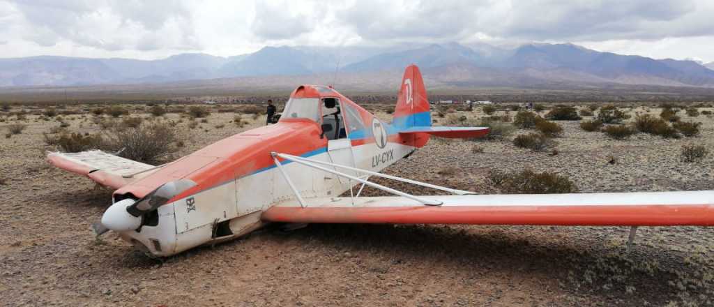 Un avión cayó durante la reinauguración del Aeroclub Uspallata
