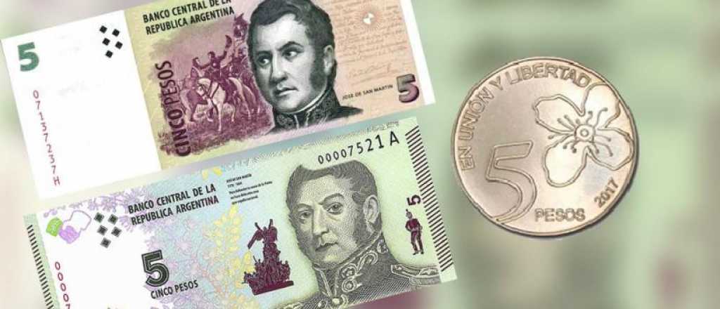 &iquest;D&oacute;nde denunciar si no te reciben los billetes de cinco pesos?