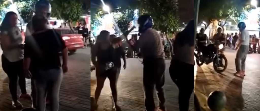 Video: sorprendieron a un sanjuanino con su amante entre golpes e insultos