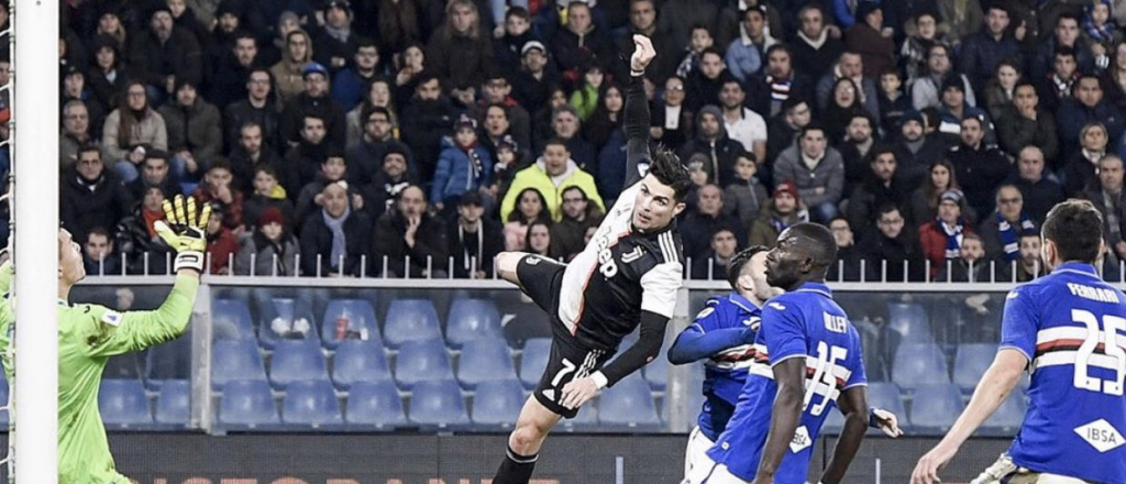 Descomunal: ¿Cuánto saltó Cristiano Ronaldo en el gol ante Sampdoria?