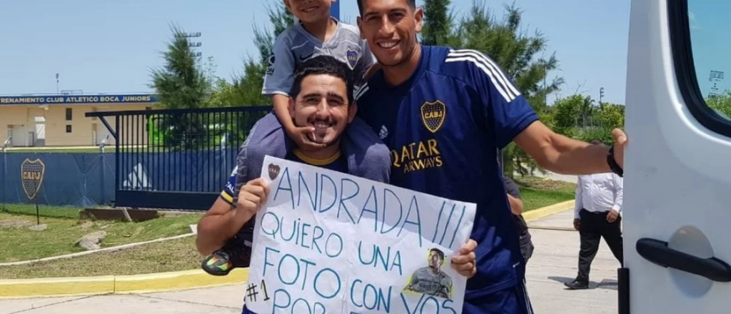 Video: el mendocino Andrada le cumpli&oacute; el sue&ntilde;o a un nene de 5 a&ntilde;os