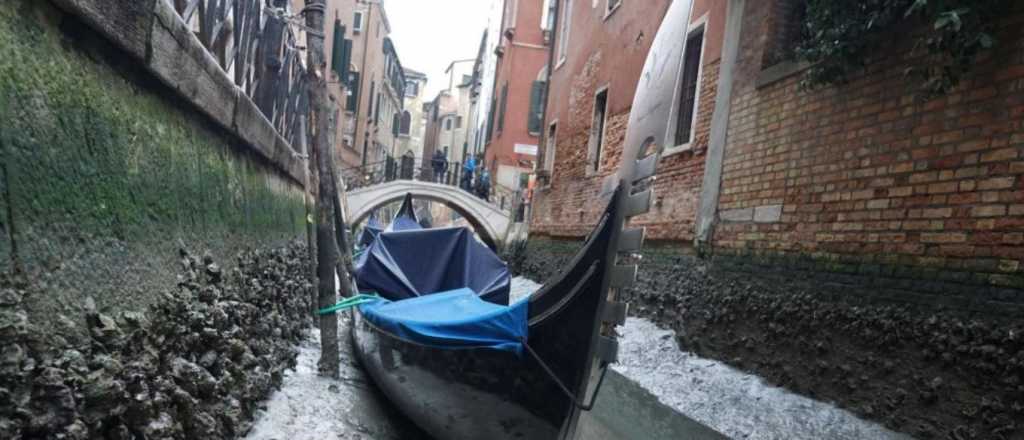 De inundada a casi seca: así está la mítica Venecia