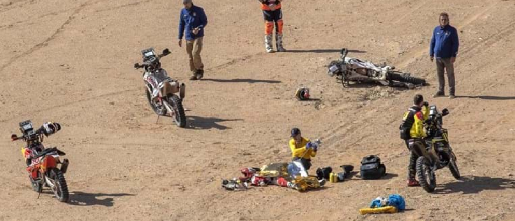 Las fotos más desgarradoras de la muerte de Gonçalves en el Dakar