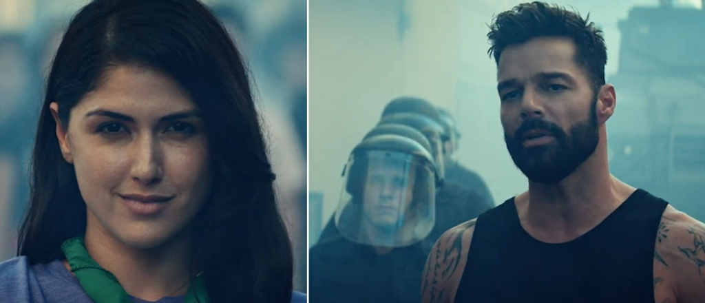 Una mujer de pañuelo verde protagoniza el nuevo video de Ricky Martin