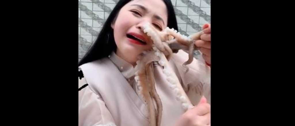 Video: quiso comerse un pulpo vivo y el animal se defendió