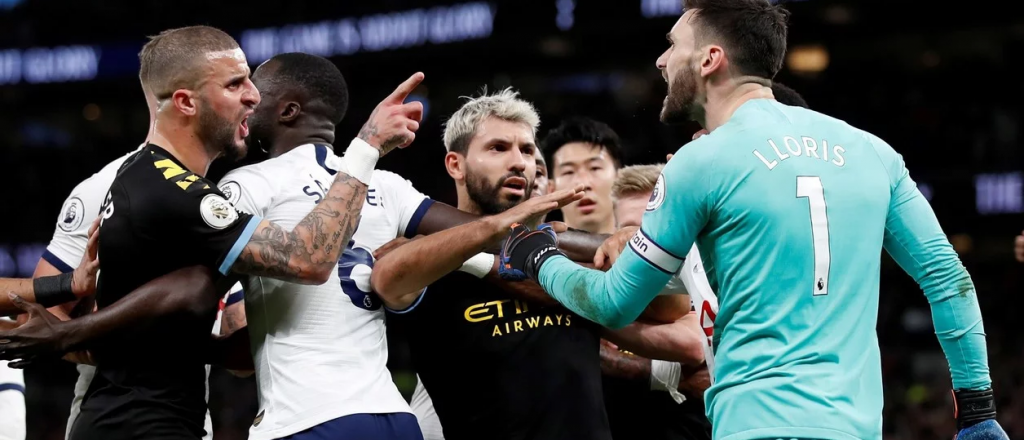 El momento de furia de Agüero en la derrota del City ante Tottenham