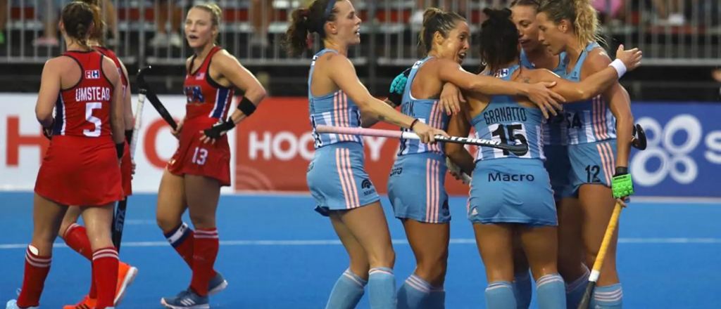 Las Leonas golearon a Estados Unidos en su debut en la liga mundial