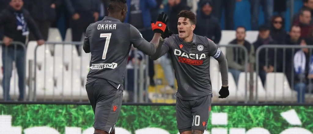 De Paul evit&oacute; la derrota de Udinese con un gol en tiempo agregado