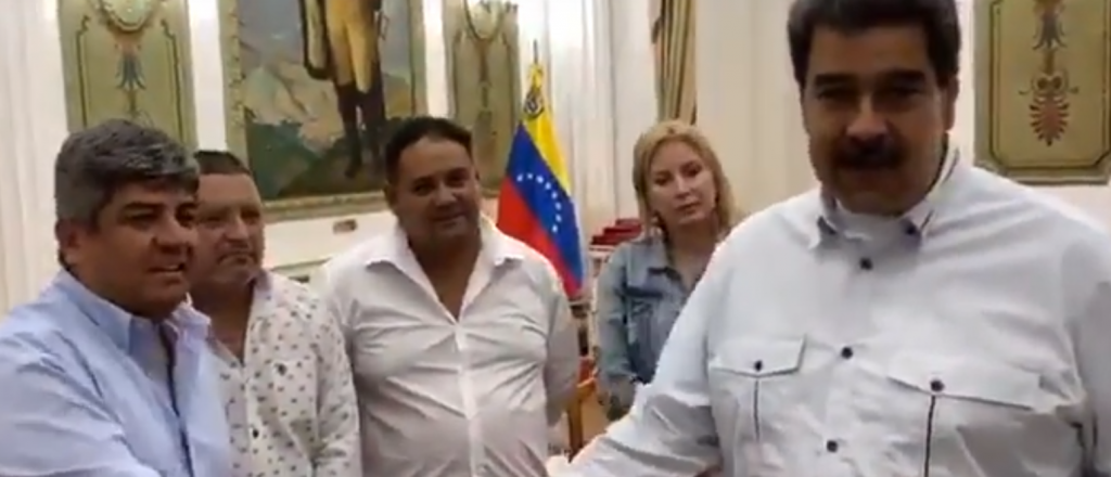 Pablo Moyano contra "la derecha" junto a Maduro, en Caracas