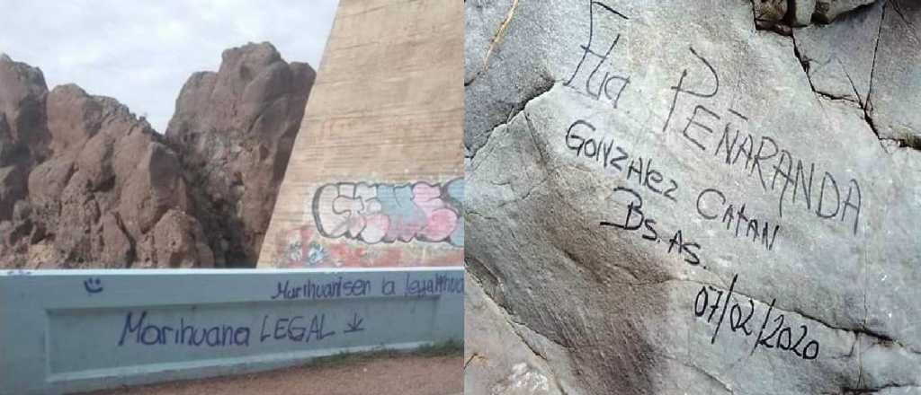 Una vez m&aacute;s vandalizaron los cerros de Valle Grande