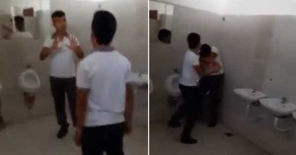Video: le pegaron a un chico con discapacidad en el baño de la escuela