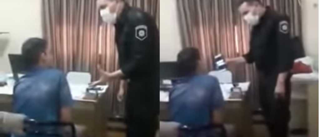Video: así un policía le da una lección a dos jóvenes por violar el aislamiento