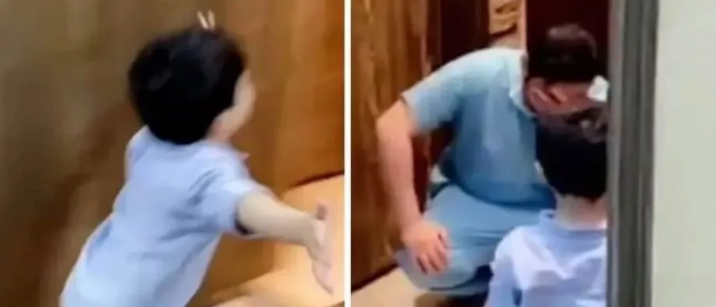 Video: un enfermero lloró al rechazar un abrazo de su hijo para protegerlo