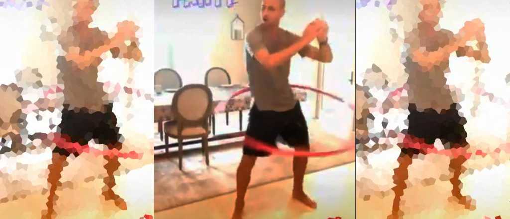 El video de Ginóbili bailando con un aro que subió su esposa