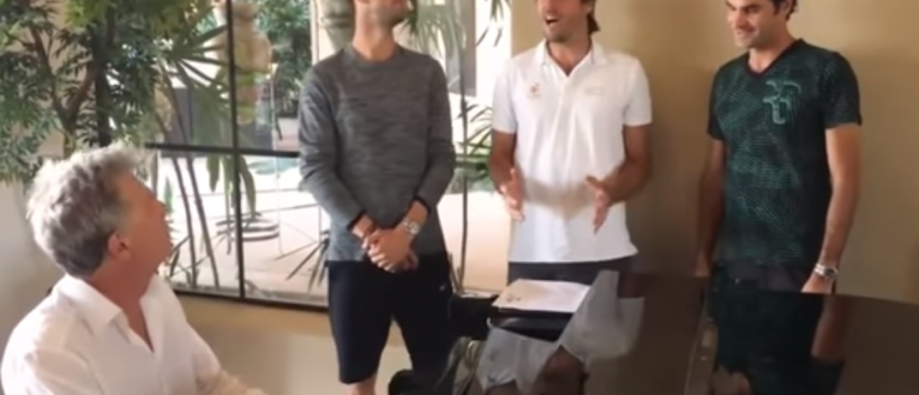 Volvi&oacute; a viralizarse un video con Federer, Haas, Djokovic y Dimitrov cantando