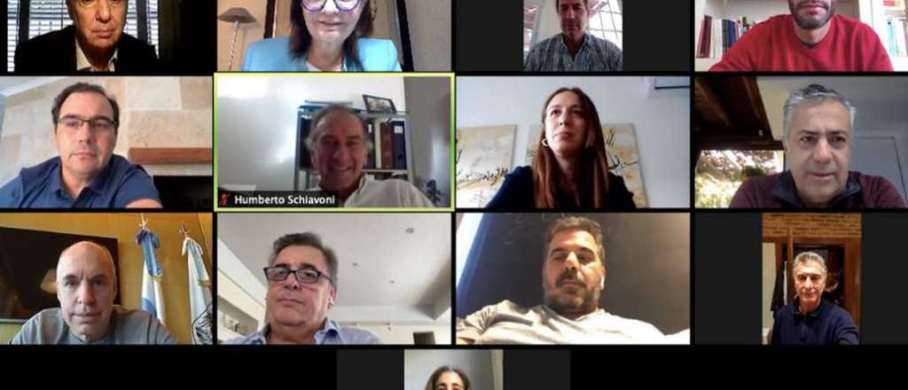 Cornejo se reunió con la "mesa virtual" de Juntos por el Cambio