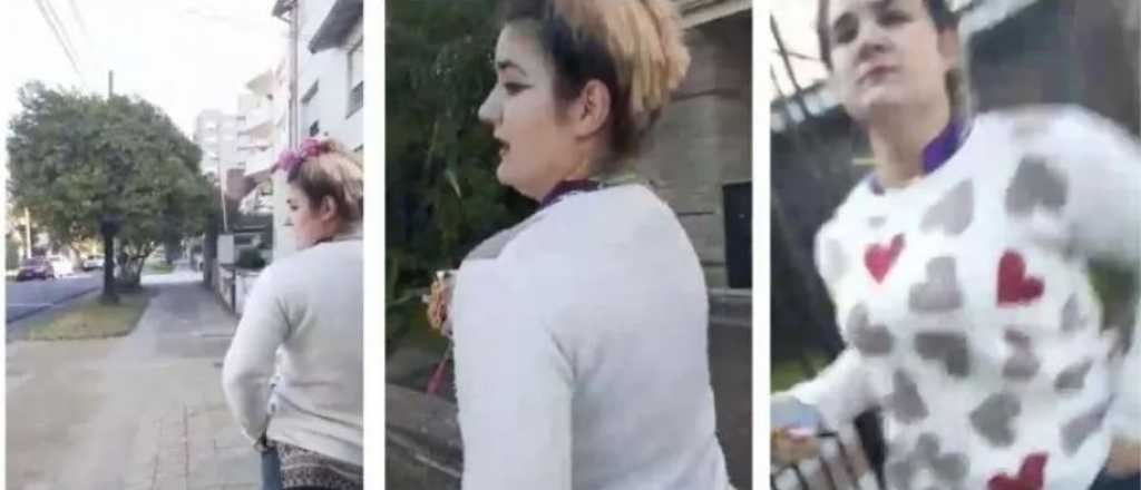 Video: una mujer violó el aislamiento y atacó con gas pimienta a la policía