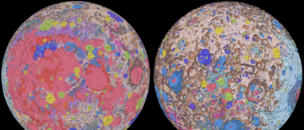 Publicaron el mapa m&aacute;s completo de la Luna