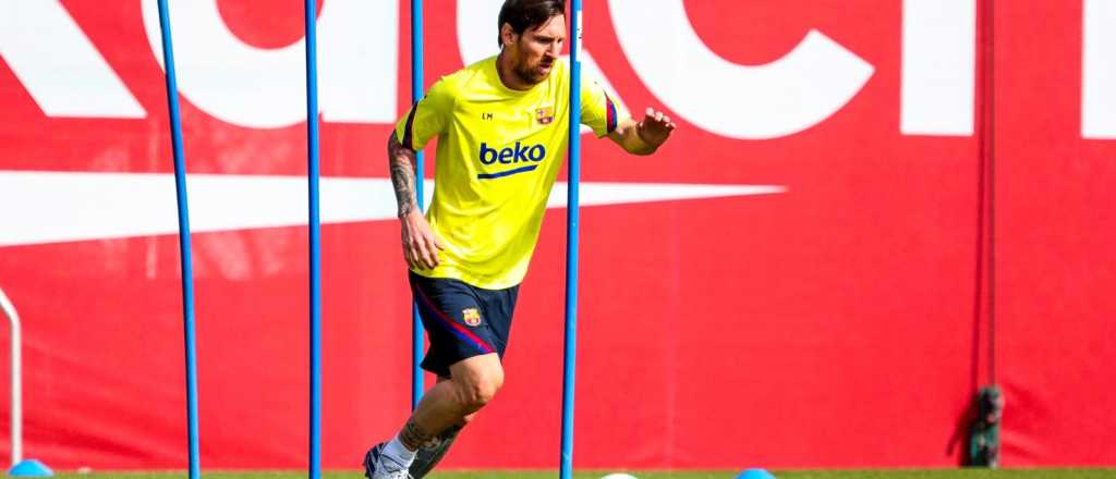 Messi volvió a entrenarse en el predio del Barcelona