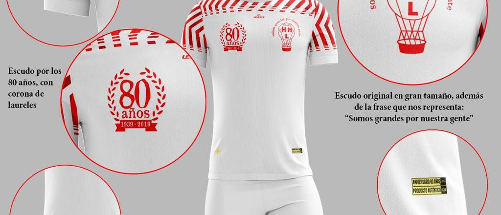 Huracán Las Heras presentó una camiseta especial por los 80 años del club