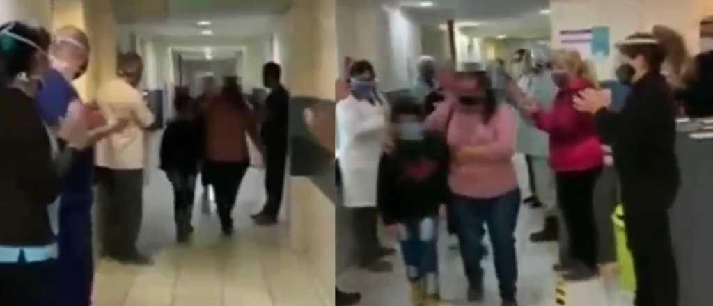 Video: así aplauden a un niño de 7 años que superó el coronavirus en Mendoza