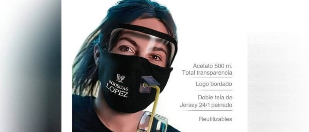 Bodegas López lanza tapabocas aptos para tomar mate